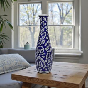 Majestic Blue & White Designer Vase