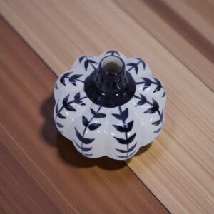 Ivory Noir Botanical Pumpkin Vase