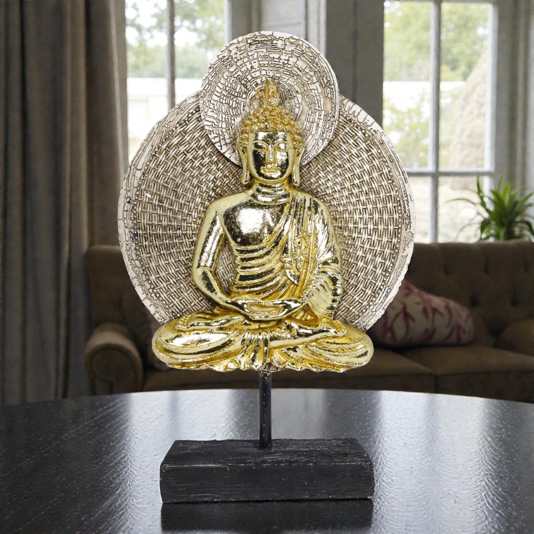Golden Aura Buddha Table Decor
