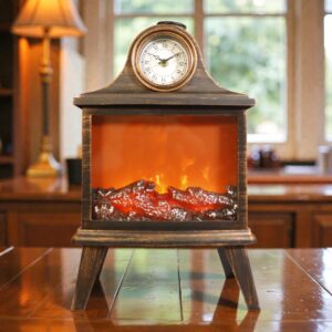 Vintage Fireplace Clock Decor
