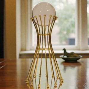 Golden Crystal Globe Stand