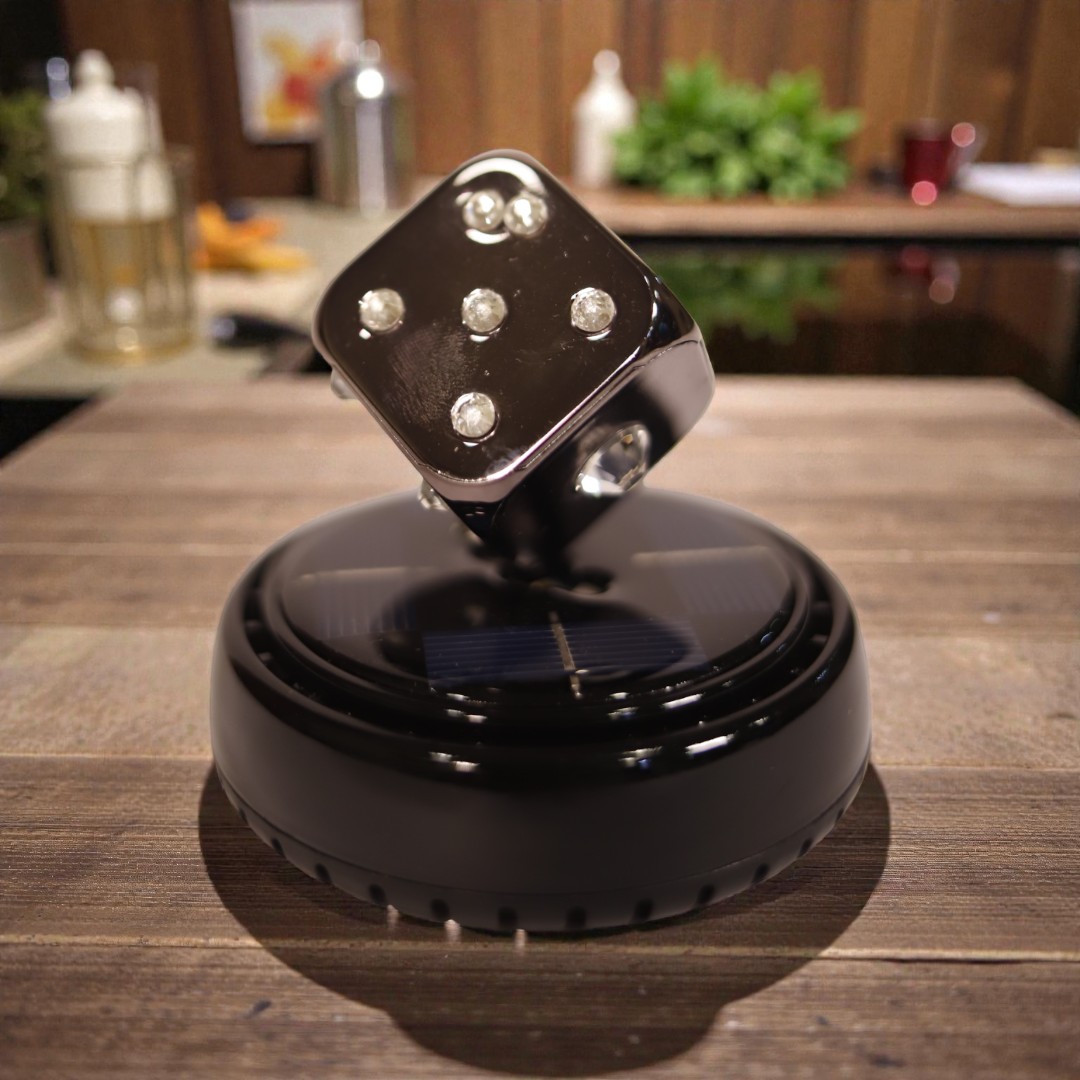 Crystal Dice Rotating Showpiece