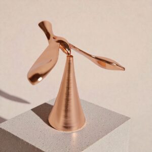 Copper Abstract Spinning Art Sculpture Set