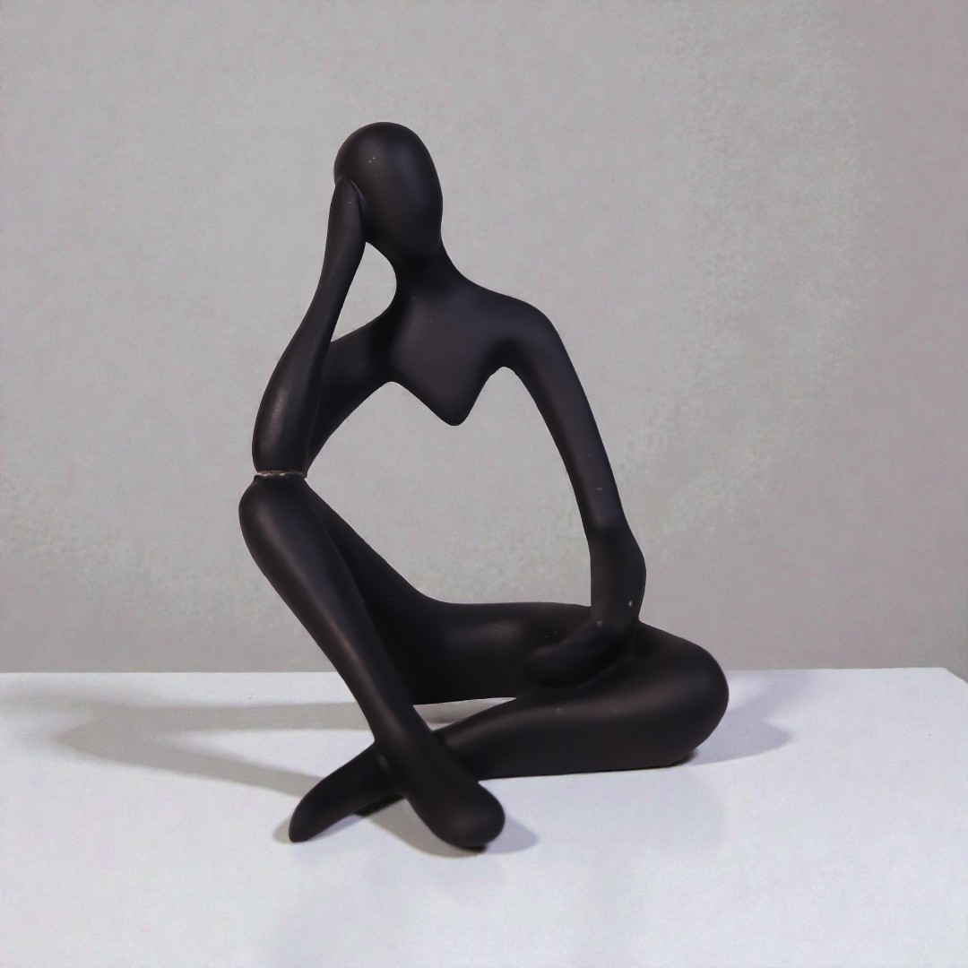 Modern Black Thinker Figurine - Image 3
