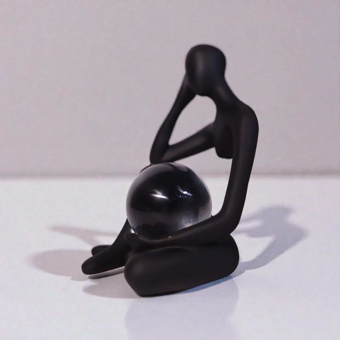 Modern Black Thinker Figurine - Image 2