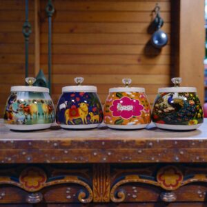 Decorative Printed Storage Jar Set