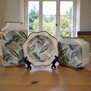 Premium Tropical Leaf Ceramic Set