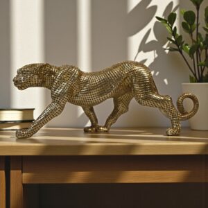 Golden Panther Luxury Decor Figurine