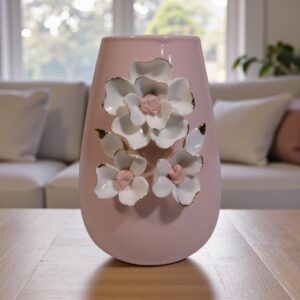 Pink Blossom Ceramic Vase