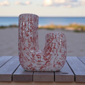 ContourCraft Modern Textured U-Shaped Vase