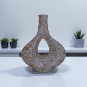 AetherLoop Sculptural Textured Ceramic Vase