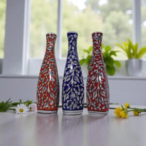 Modern Minimalist Twin Face Vases (Lavender / Yellow / Mustard)